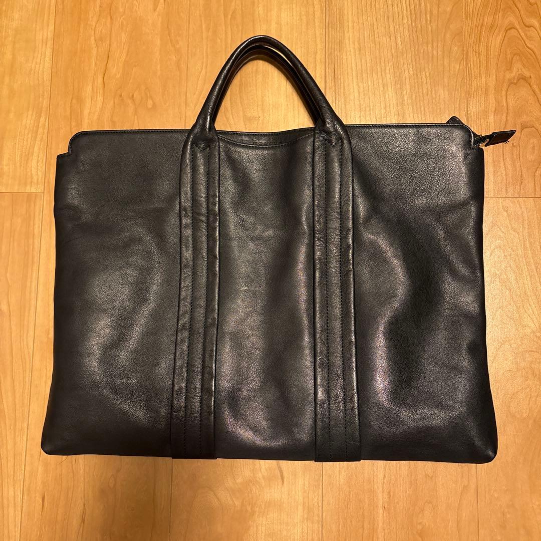 栃木レザー　ノガケ　ブリーフケース　ラージ　ブラック