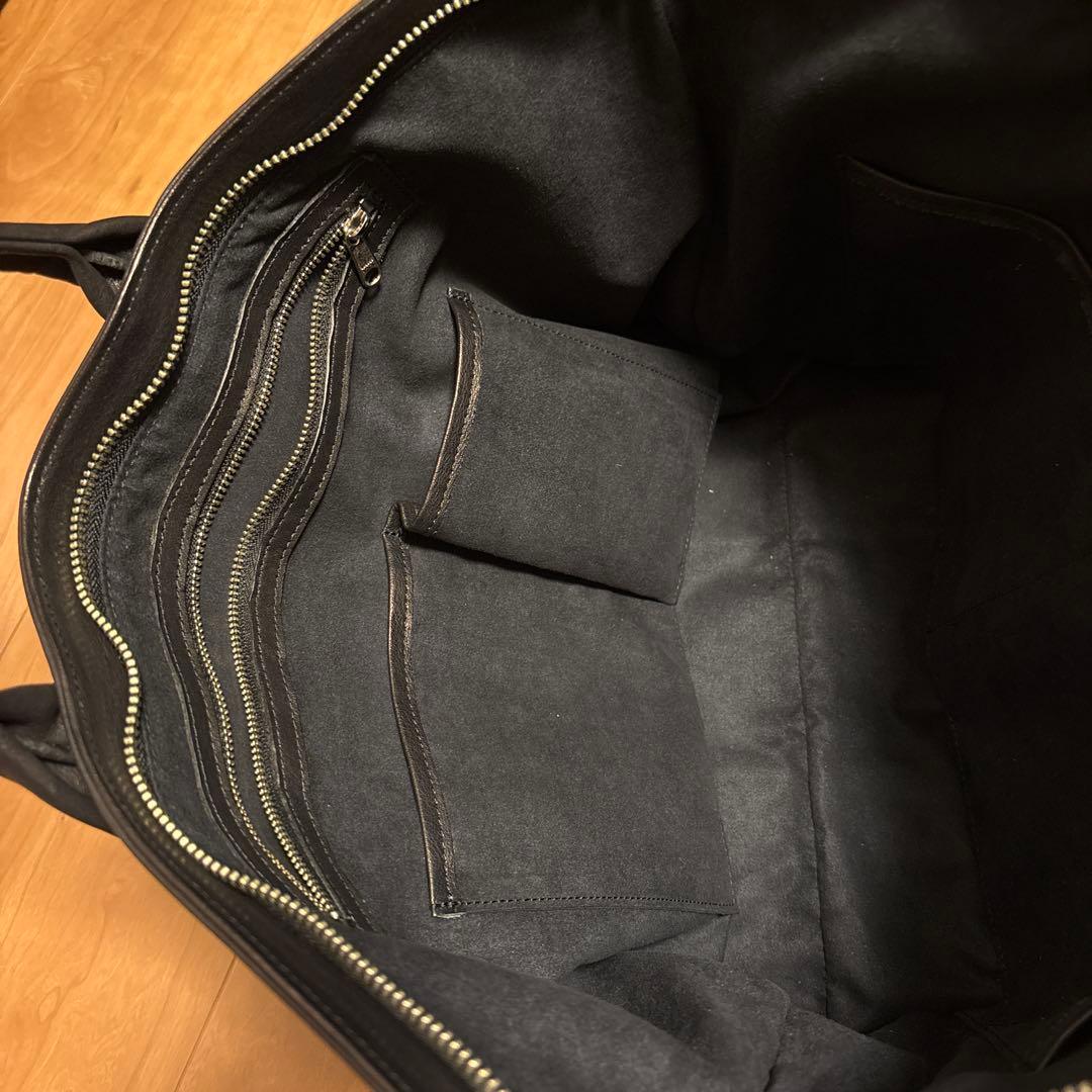 栃木レザー　ノガケ　ブリーフケース　ラージ　ブラック