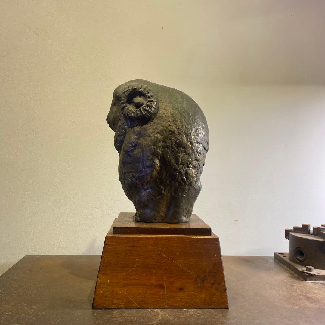 詳細不明の羊の銅像 アンティーク