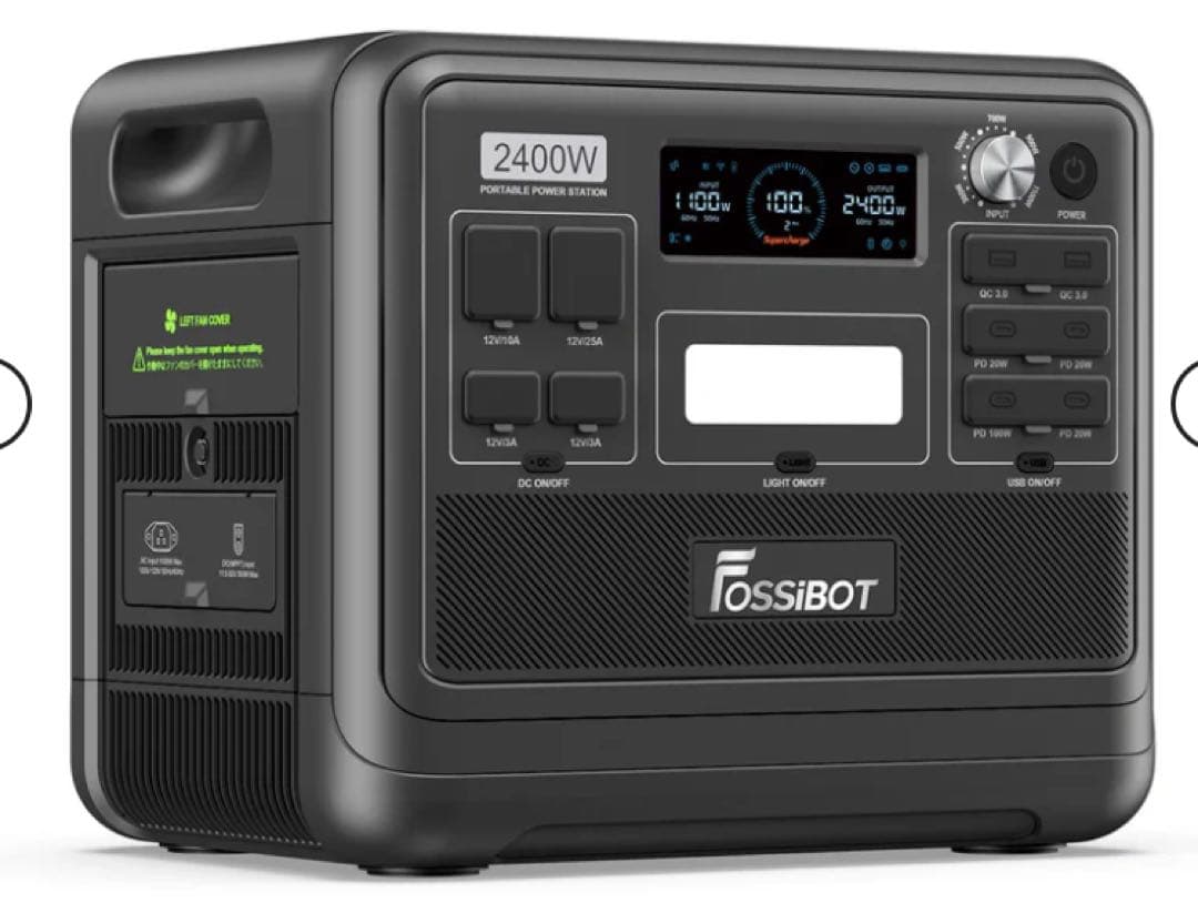 FOSSIBOT 2400W ポータブル電源 非常用電源2048Wh、2400W