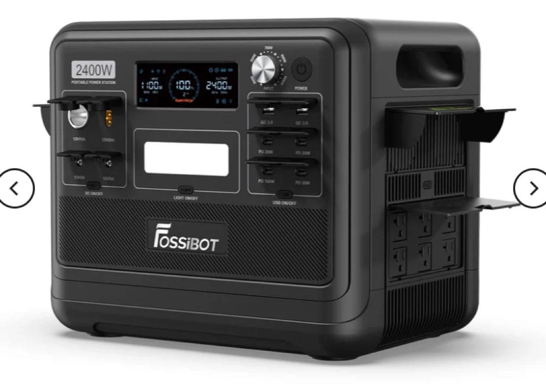 FOSSIBOT 2400W ポータブル電源 非常用電源2048Wh、2400W