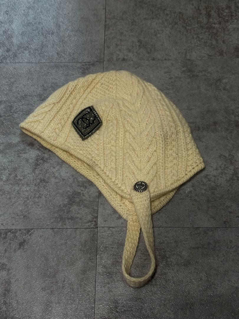 希少 CHANEL ビーニー ケーブル編み