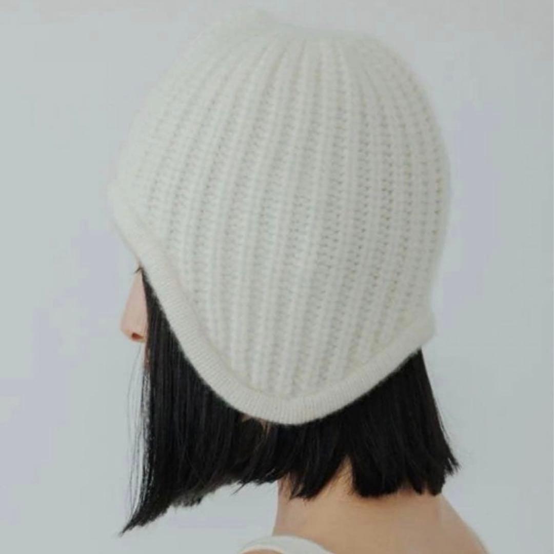 美品!! yo biotop カシミヤ100% フライトキャップ ニット帽