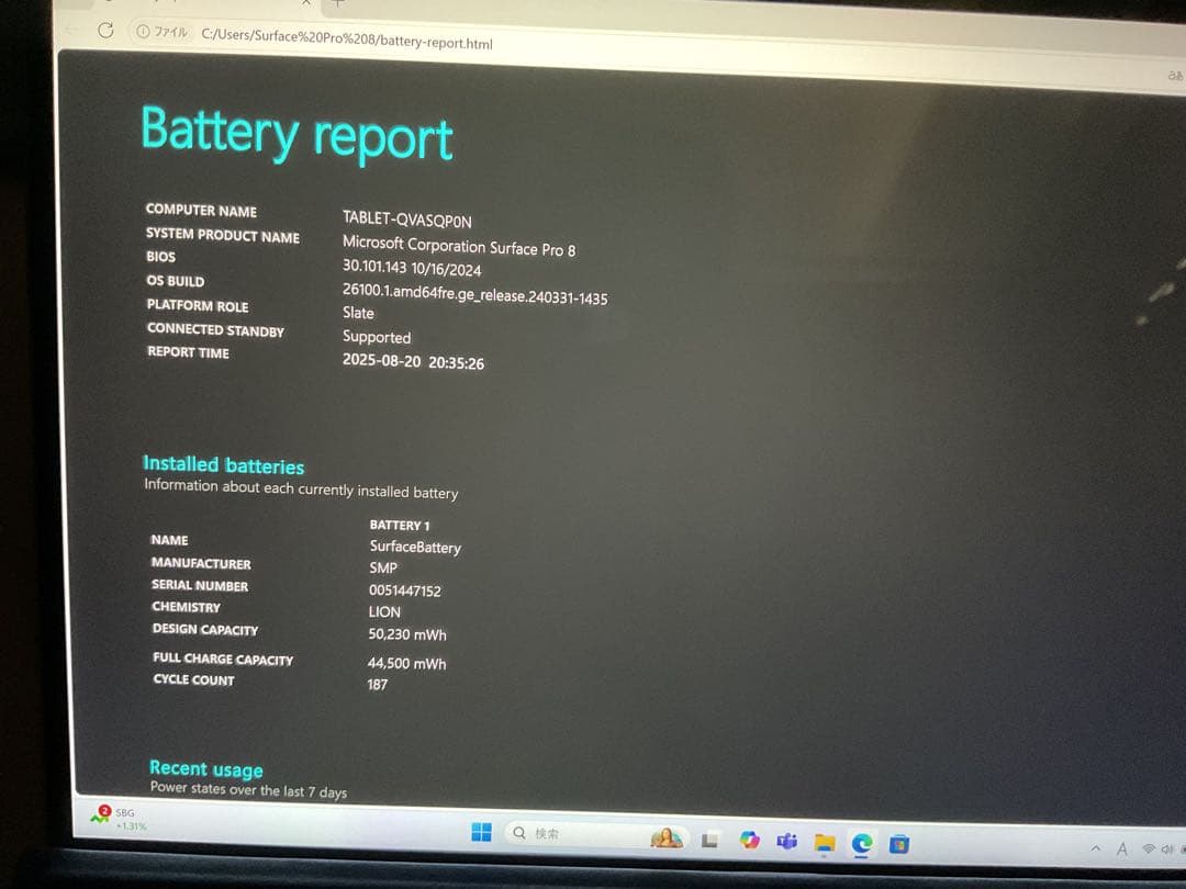 Surface Pro8 8g 128g Office 2024 認証済