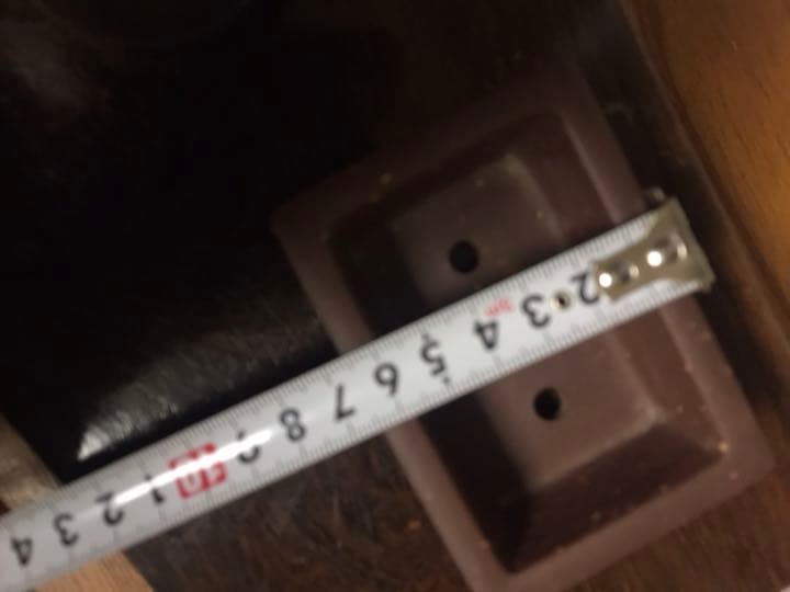 盆栽鉢　時代ミニ盆栽鉢中国宜興梨皮長方鉢楕円鉢2個セット小品盆栽鉢