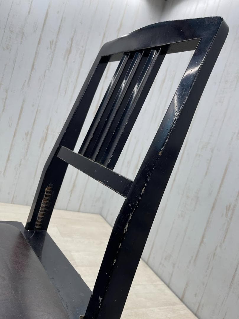 カワイ トムソン椅子 黒 高さ調整可能 ピアノ椅子 背もたれ KAWAI