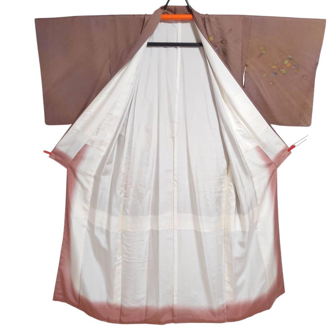 未使用近い 美品　袷　上田紬系 付け下げ 訪問着 フルセット