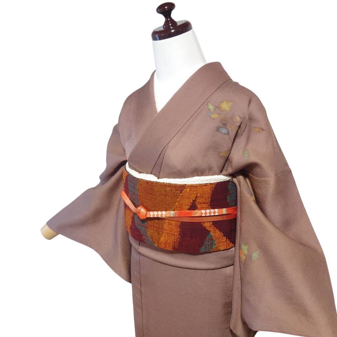 未使用近い 美品　袷　上田紬系 付け下げ 訪問着 フルセット