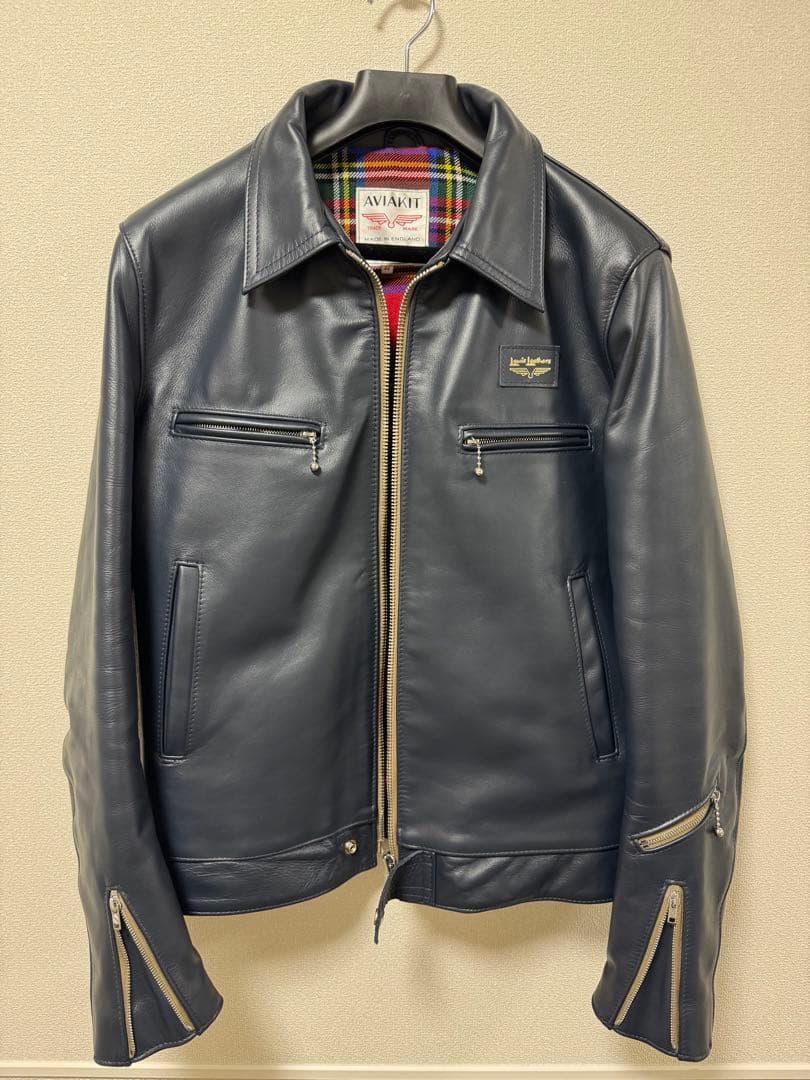 ルイスレザー ドミネーター 44 ホースハイド 551T ネイビー