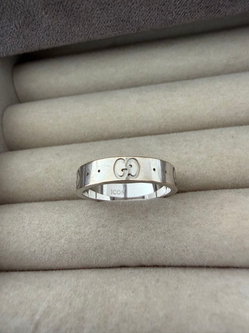 GUCCI ICONリング K18 ホワイトゴールド 10号