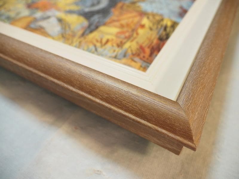 【値下げ】風景画　山下清　高射砲　油絵　F6絵画　額付き　手描き　肉筆