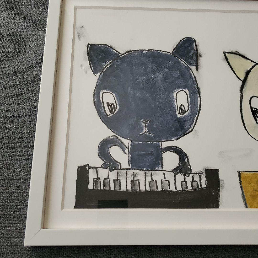 絵画 原画 up the tempo 2016 猫 現代アート