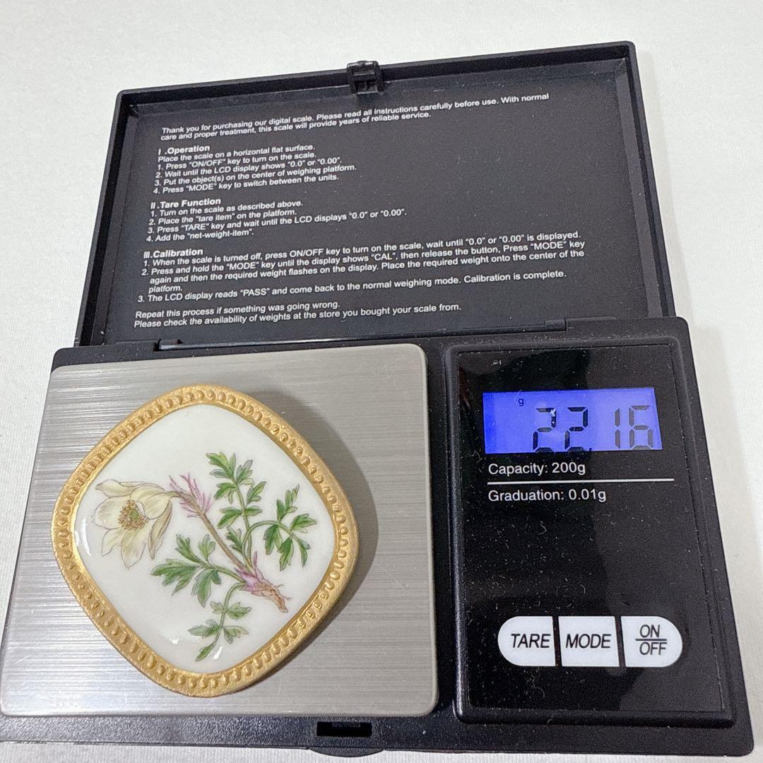 ロイヤルコペンハーゲン デンマーク ゴールド SILVER925 陶器 ブローチ