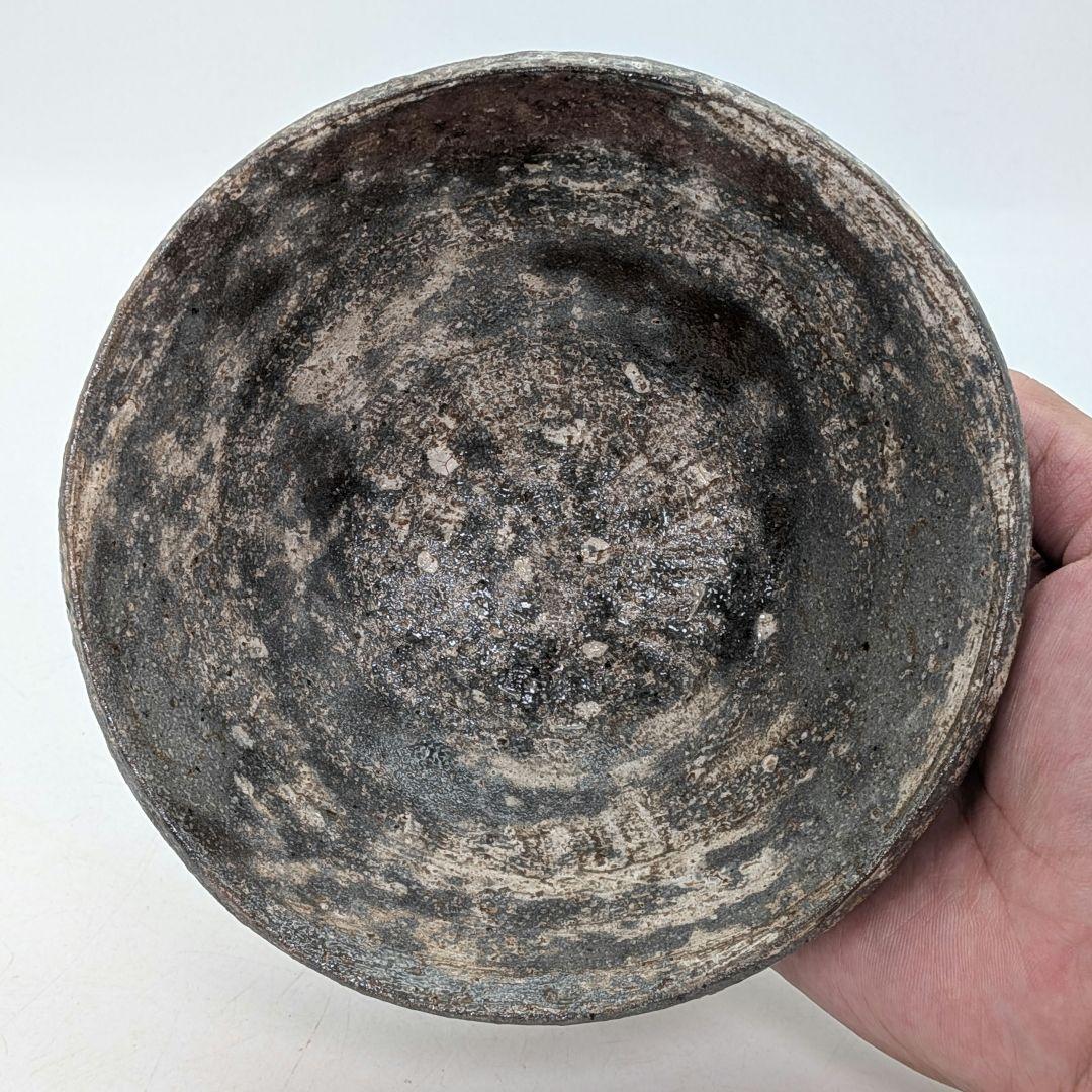 竹子窯 西川清翠 備前楽茶盌 共箱 抹茶碗 抹茶茶碗 茶道具 茶器 食器 平茶碗