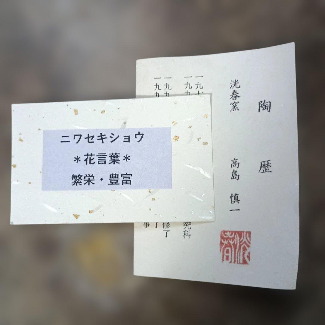 4567）高島慎一作　香合？・小物入れ・蓋物　ニワセキショウ