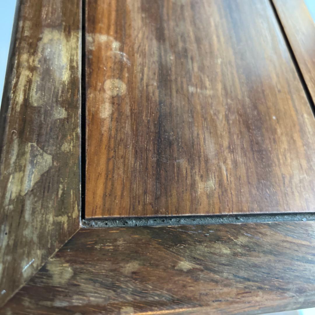 アンティーク木製ガラス扉キャビネット