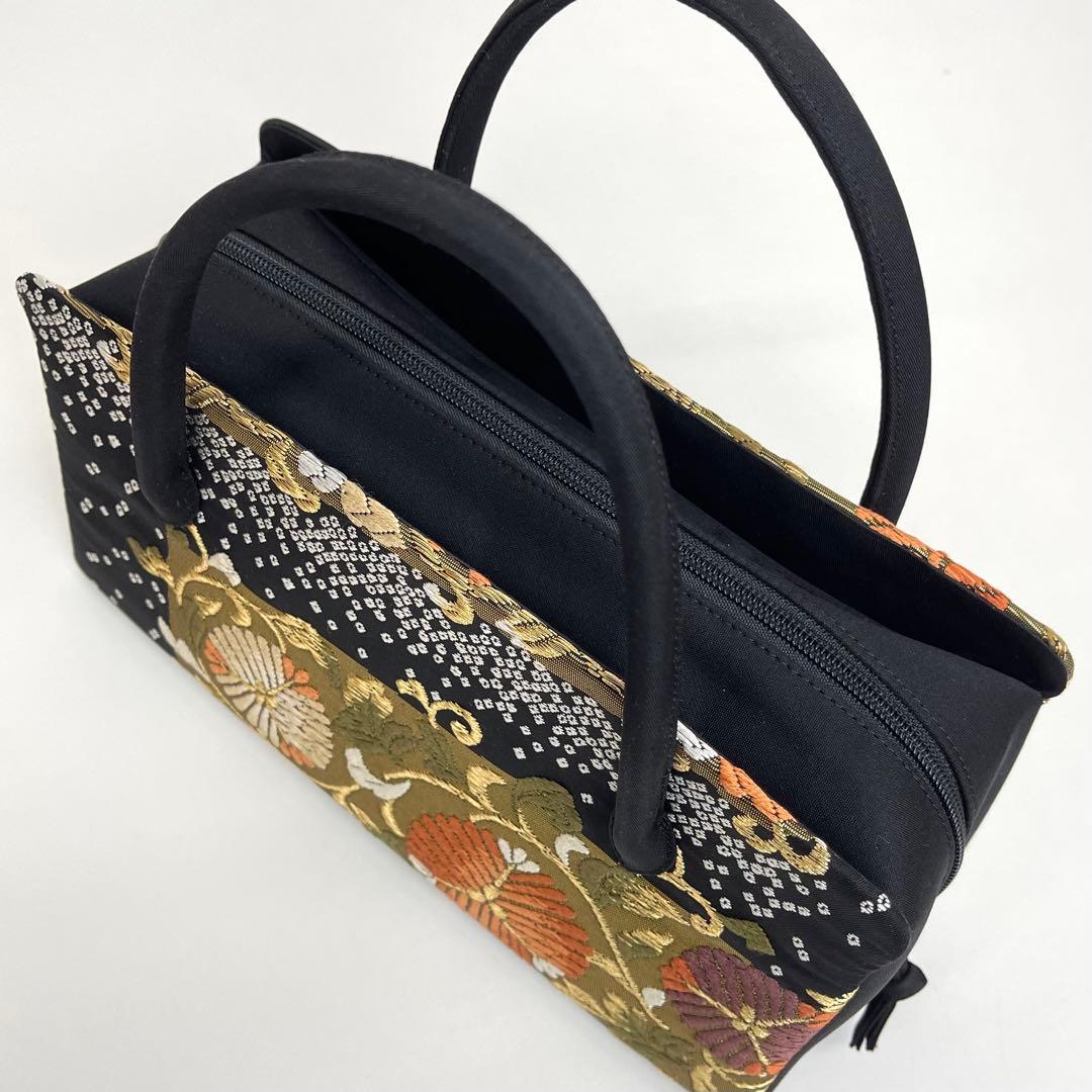 レモンです❣️【着物と帯 時流】B25164◆和装 カジュアルバッグ◆西陣織