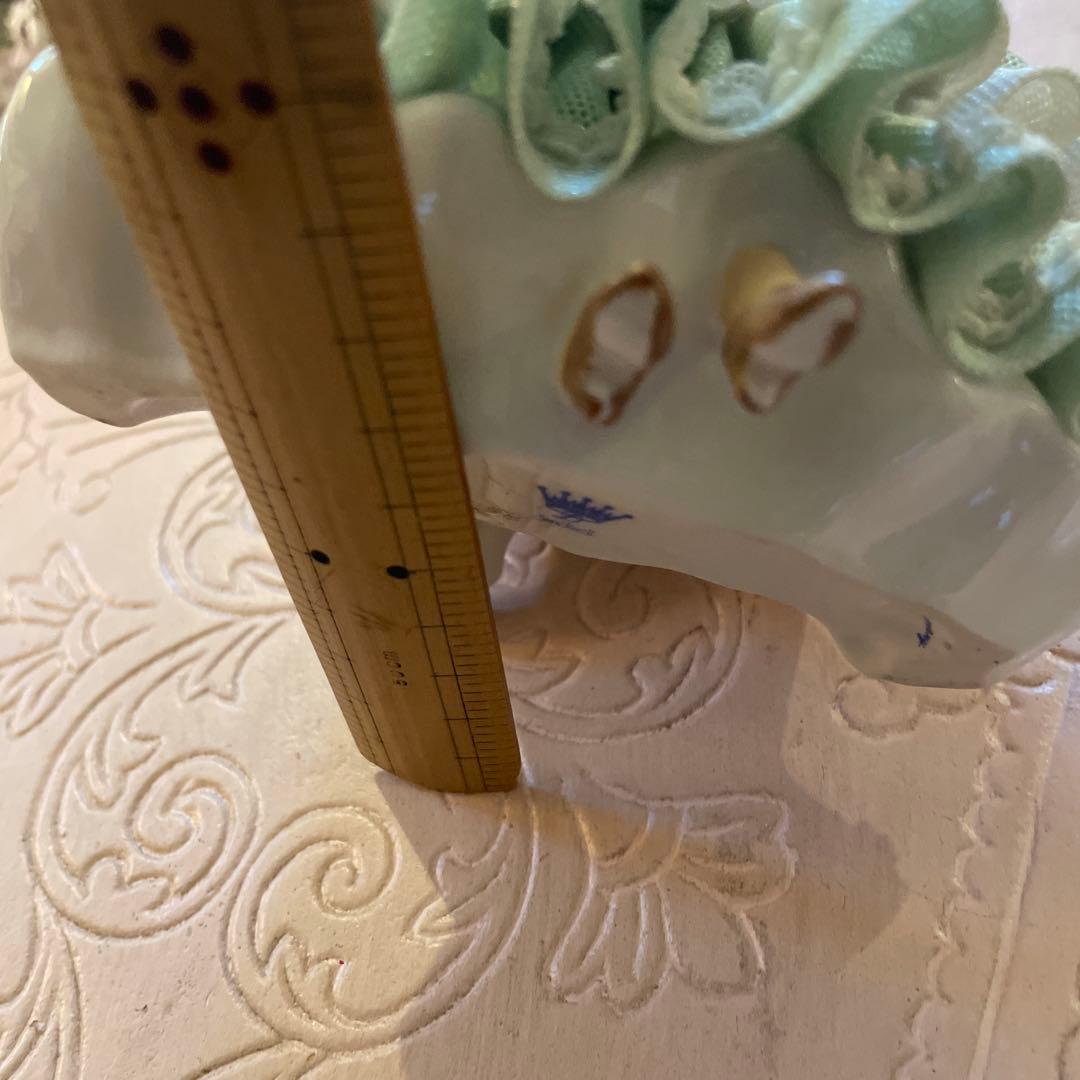 西ドイツの水色フリルドレスの陶器人形SALE‼️