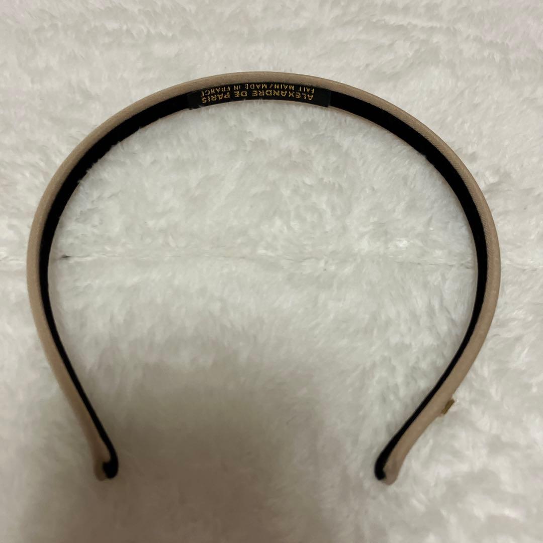 【アレクサンドルドゥパリ】サテンカチューシャ（ベージュ）