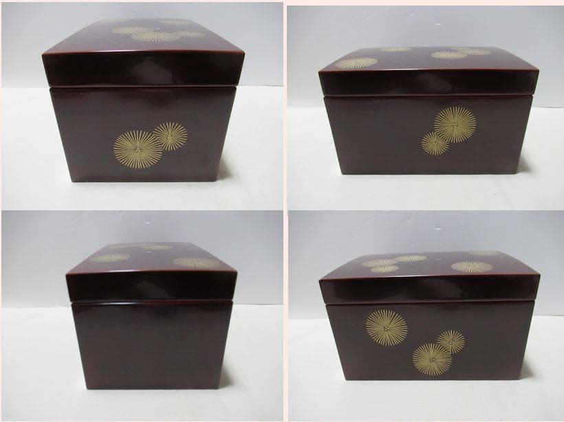 茶道具　唐松蒔絵茶箱　道具皆揃い　蒔絵師忠雲　共箱