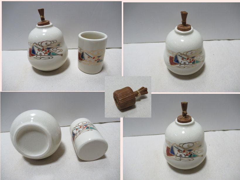 茶道具　唐松蒔絵茶箱　道具皆揃い　蒔絵師忠雲　共箱