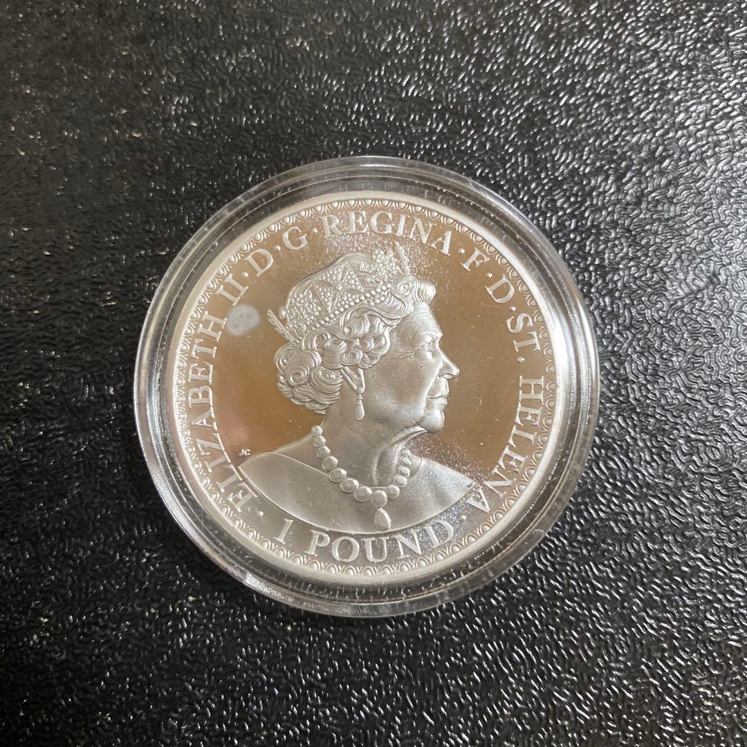 銀貨　99.9% 純銀　シルバー　ウナ　ライオン　銀貨　イギリス領　セントヘレナ