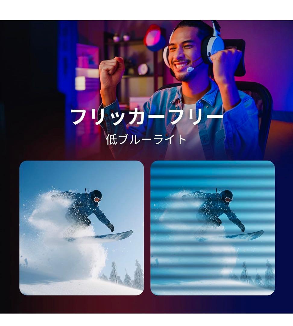 FeuVision24インチ1080p/120Hz超薄型HDMIブルーライト低減