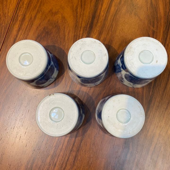 古伊万里　蕎麦猪口　藍染付5個セット