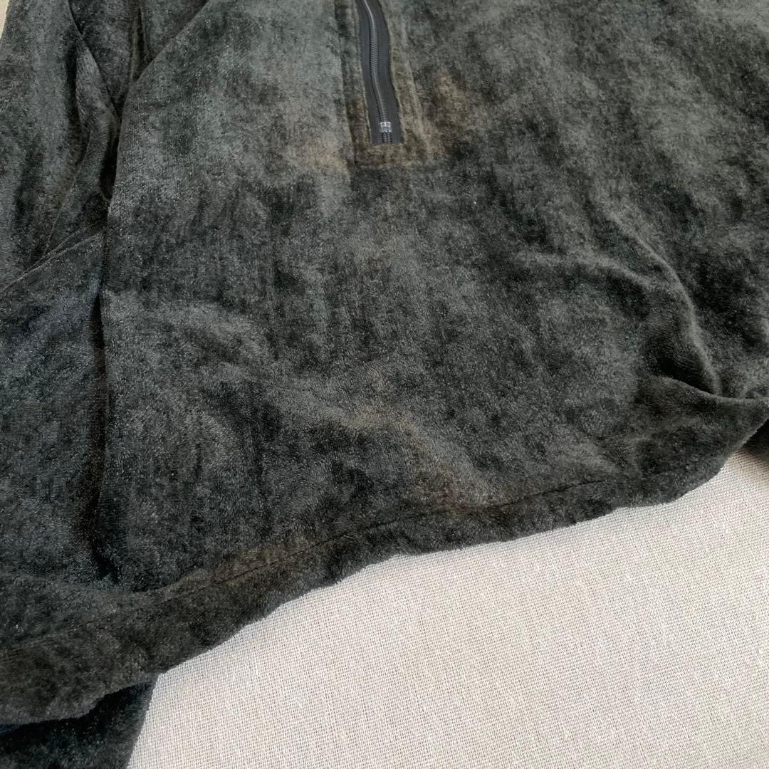 SHARE SPIRIT シェアスピリット　サルエルパンツ　ベロア　リネン　緑