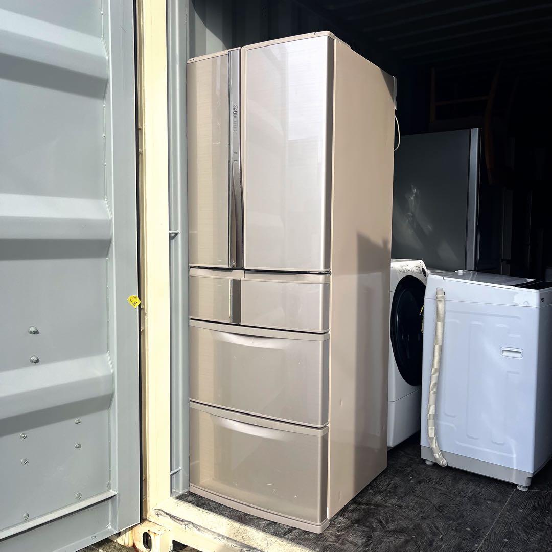 349取付無料！完動品！三菱 ソフトブラウンおしゃれインテリア6ドア冷蔵庫