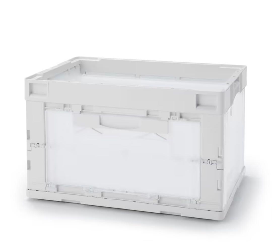 無印良品　再生ポリプロピレン入り　折りたたみコンテナ　窓付　５０Ｌ　３つセット