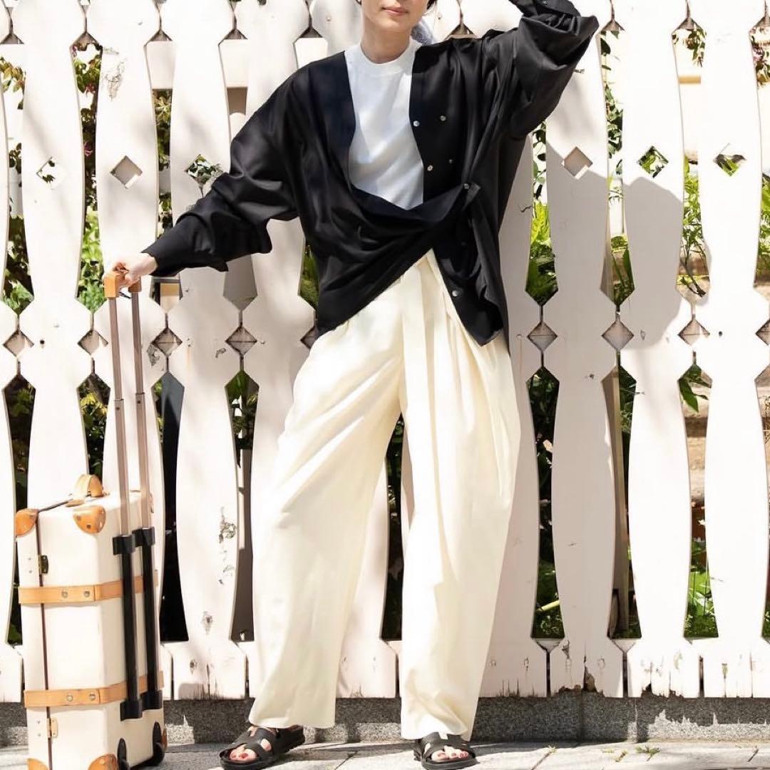 【裾上げ済み・注意事項あり】 deres drape pants ドレープパンツ