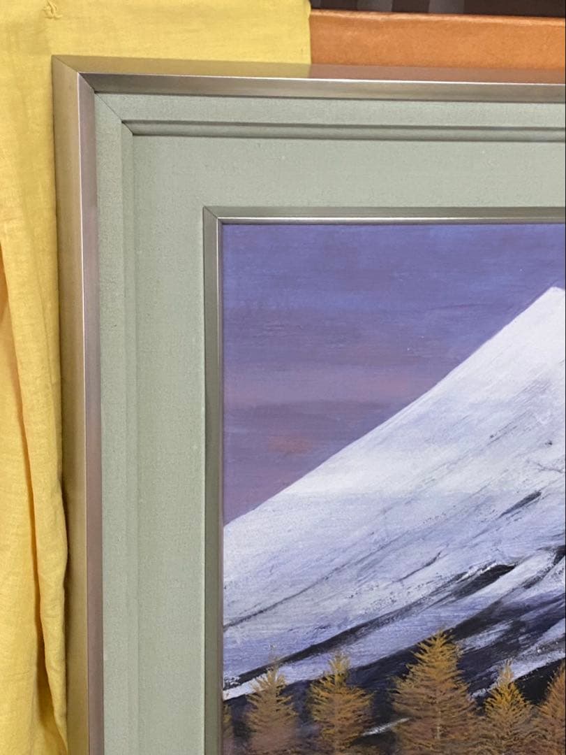 【今野忠一】　富士山 日本画　肉筆　12号大　山形県　額縁　額装　インテリア