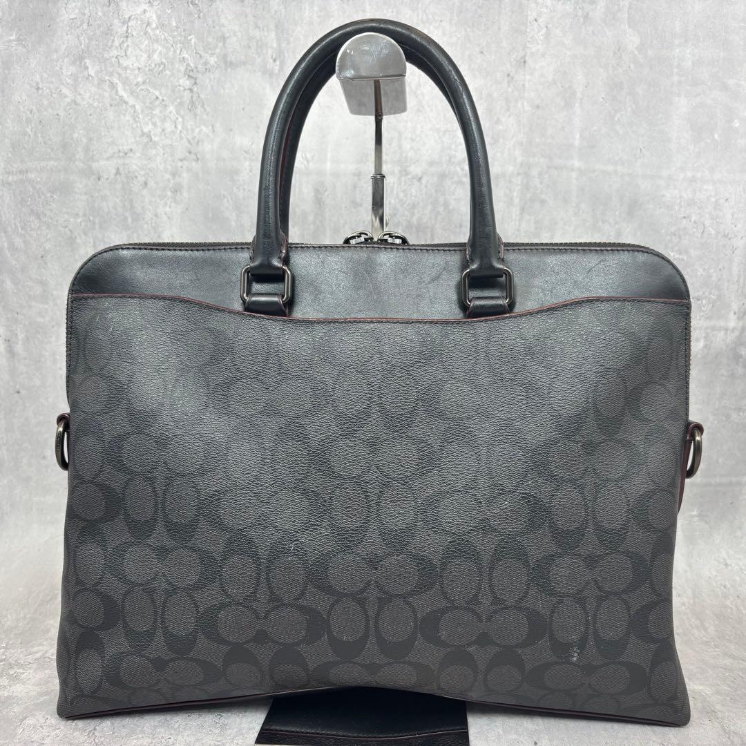 【極美品✨】 コーチ ビジネスバッグ シグネクチャー レザー PVC 2way