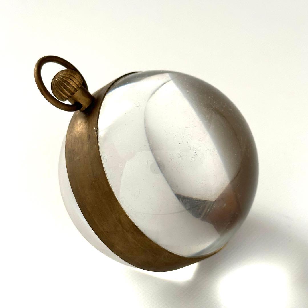 球体ガラス置時計　デスクウォッチ　アンティーク　希少