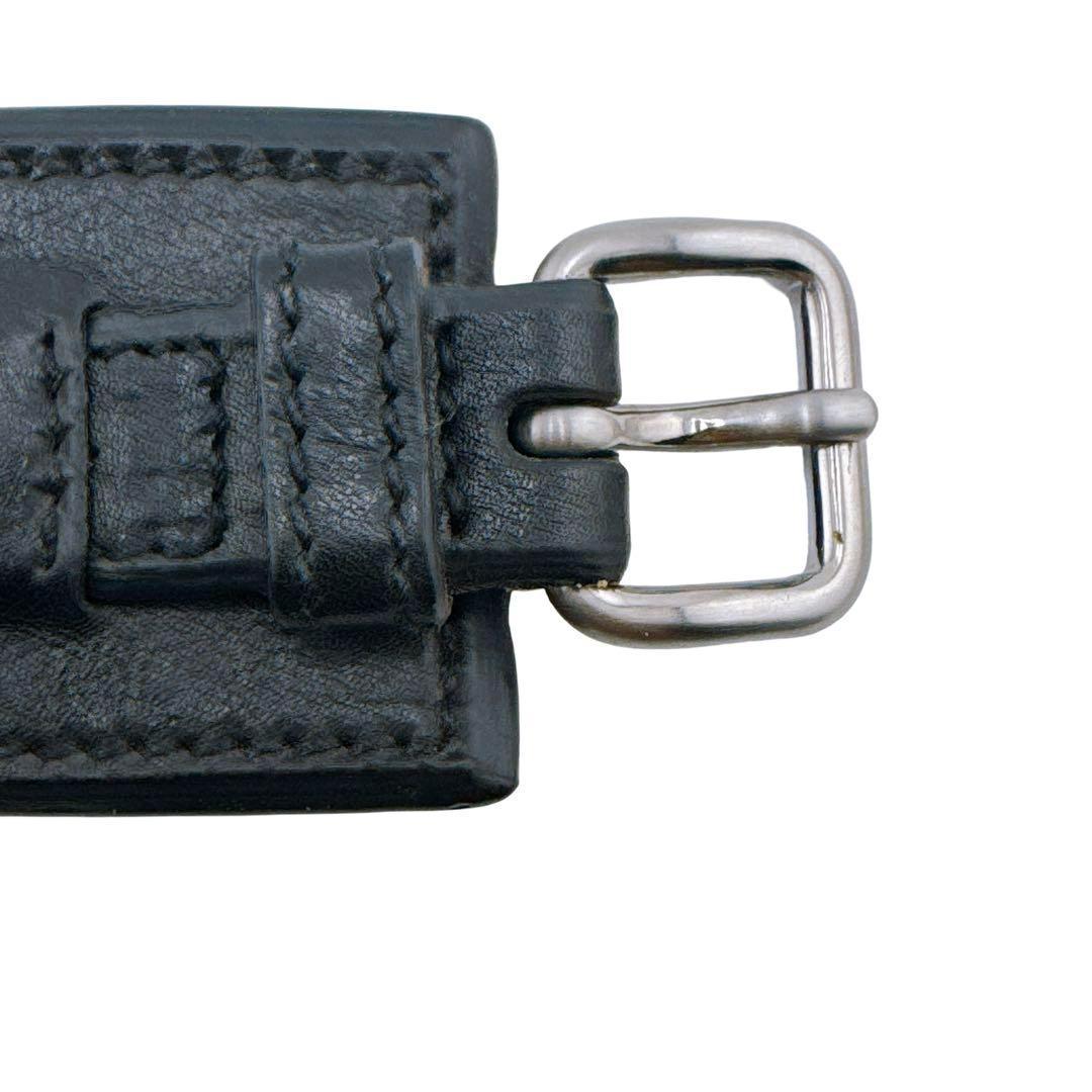 ★プラダ レザー 時計モチーフ ブレスレット バングル ブラック レザー★