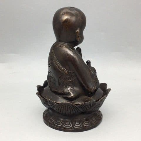 仏教美術 小坊主薫香炉 香道具 茶台置物 銅製品 装飾品 工芸品