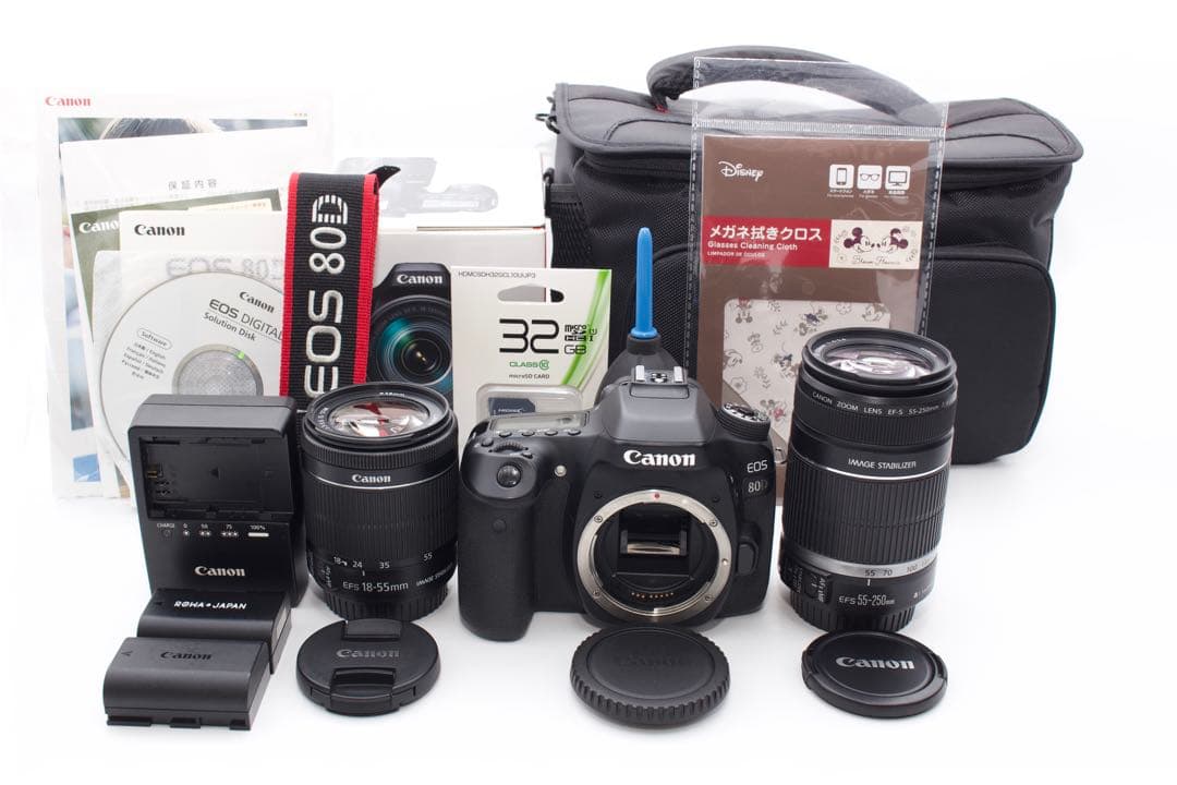 高速連写✨Canon EOS 80D ダブルレンズ　手ぶれ補正　Wi-Fi