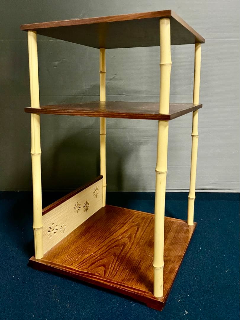 【美品】「祖」 表千家 鵬雲斎好 三和棚 塗師 泰軒 共箱 （F三和）