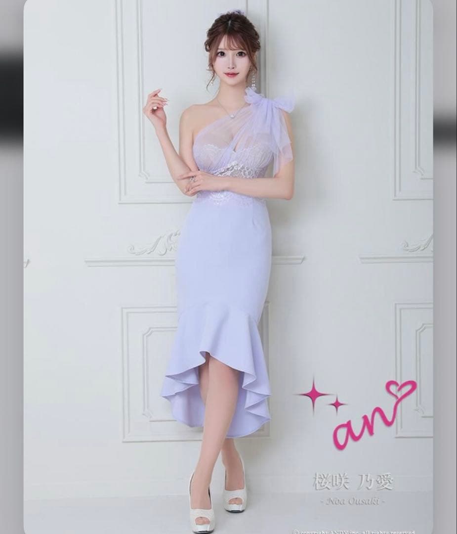 アンディ　an ピンク　パープル　マーメイド　マーメイドドレス　キャバドレス