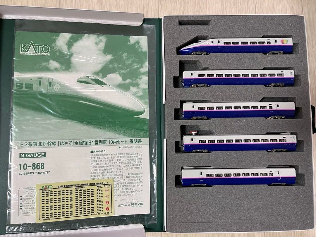 KATO 10-868 E2系 東北新幹線 はやて 全線復旧1番列車