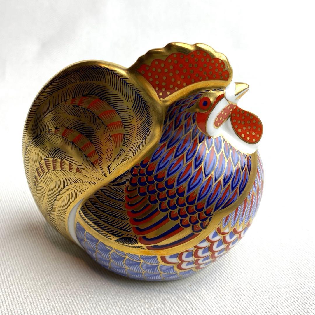 ロイヤルクラウンダービー　ペーパーウエイト　ニワトリ