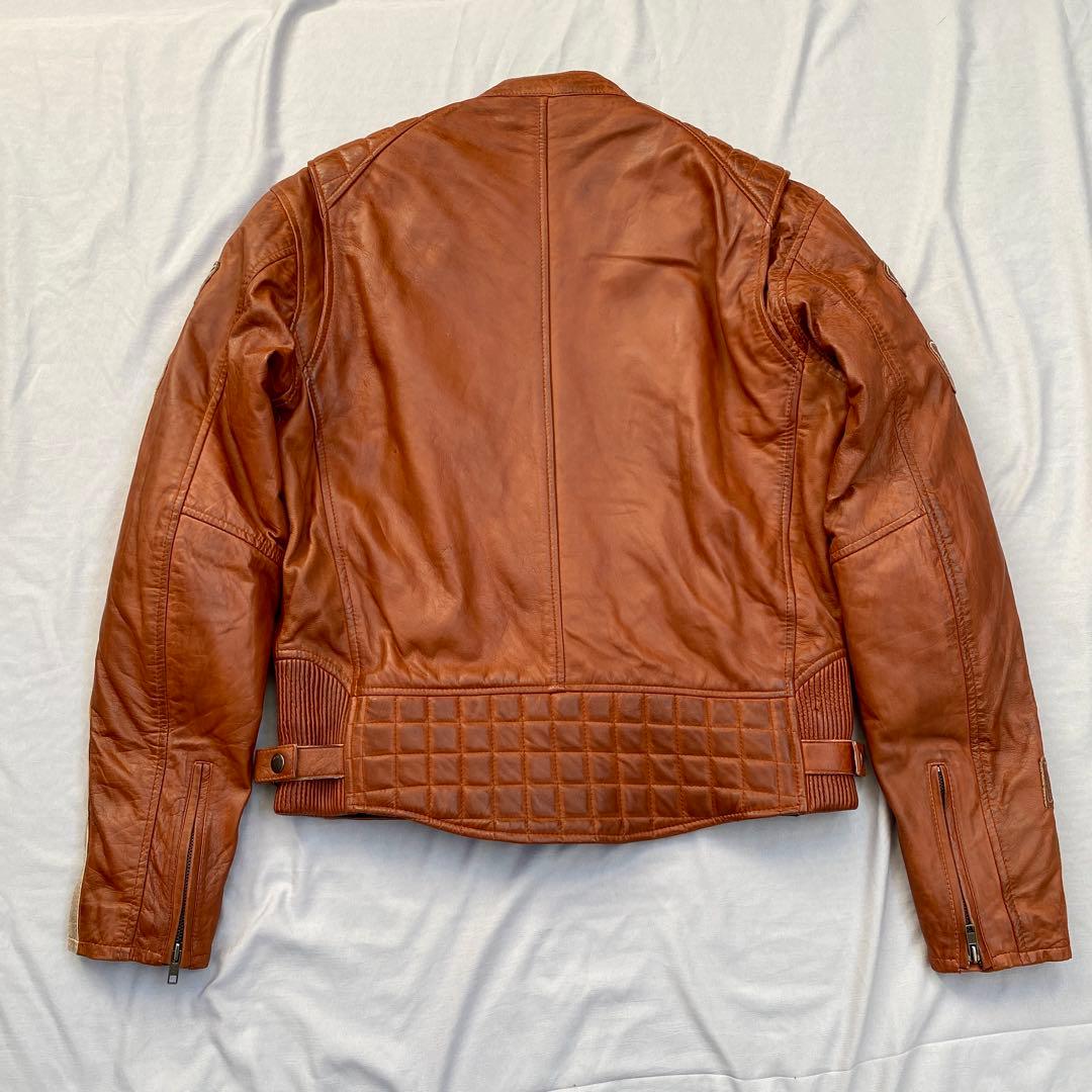 【美品】　DEGNER ライダースジャケット　ラムレザー　羊革　ヴィンテージ加工