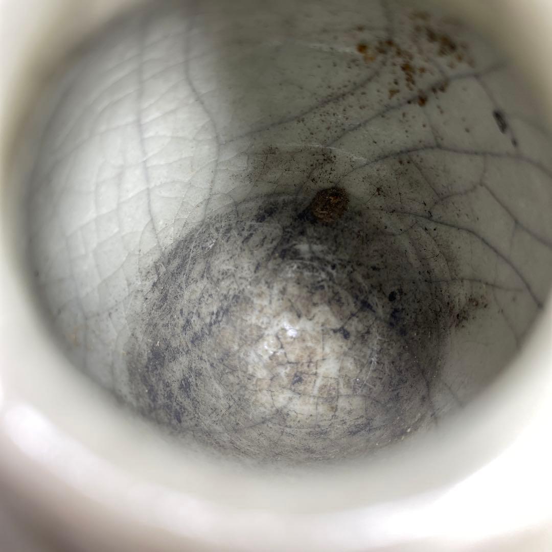 中国清時代　哥窯ひび焼小壺　高さ8.3㎝　東Y7-0324☆2F