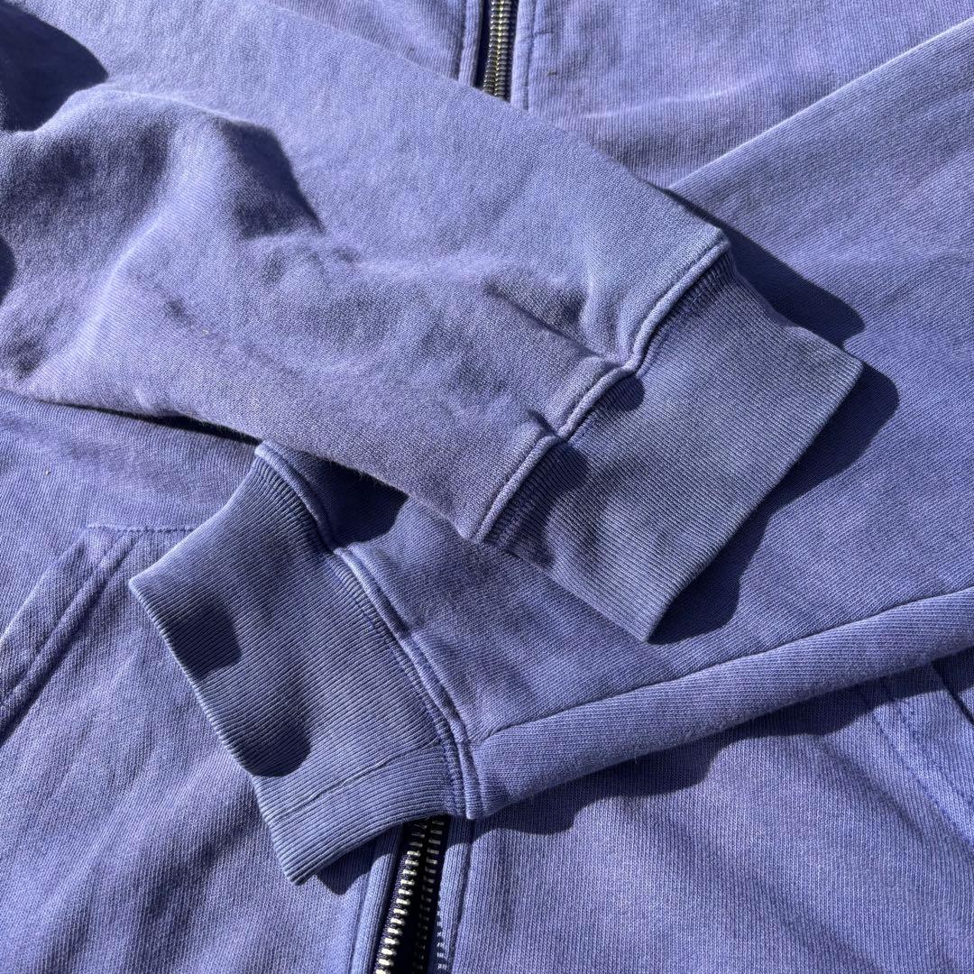 ナス紺 フェード 90s 00s vintage ダブルジップパーカー ボロ