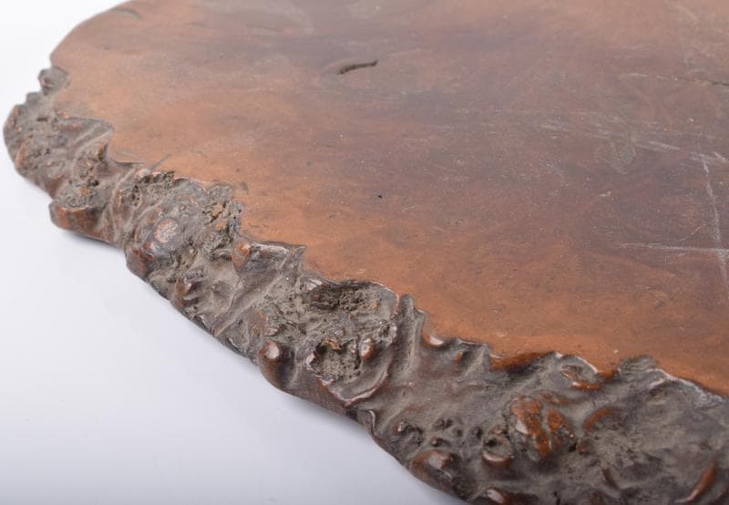 中国　唐木瘤木　敷板　飾台　煎茶台　V　3942