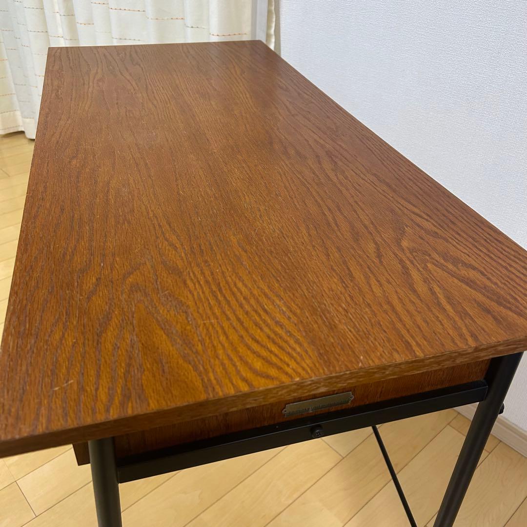 nikoand… ニコアンド デスク 机 ブラウン 木目 引き出し　W100cm