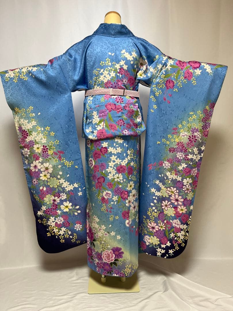 【美おり】振袖 正絹 振袖フルセット 7点セット 成人式 エレガント 水色