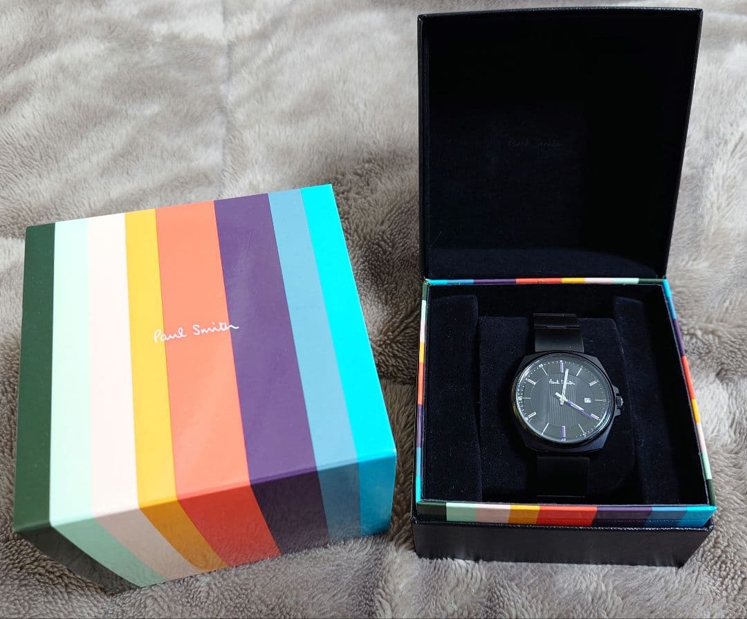 ポール・スミス 腕時計 箱・保証書・コマ付 ブラック/パープル