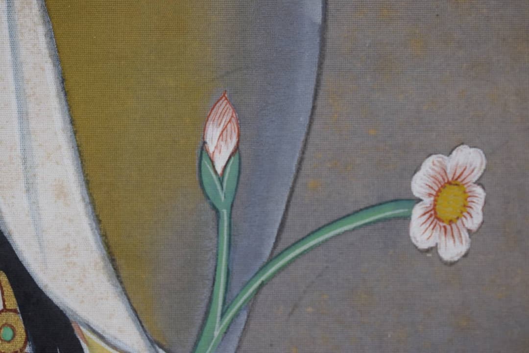 【真作】雲山/龍頭観音図/掛軸☆宝船☆Y-436　JM